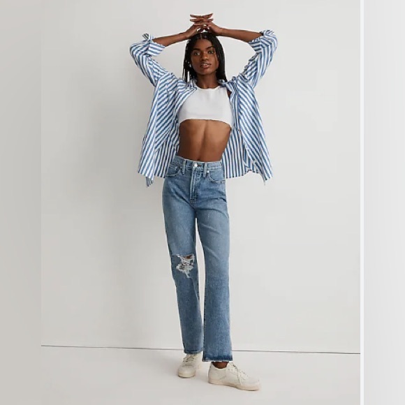 MADEWELL | LIGHTLY WORN | PERFECT VINTAGE STRAIGHT JEAN | SIZE 6 - Picture 1 of 3